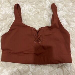 JoyLab Rust Bike Shorts and sports bra set